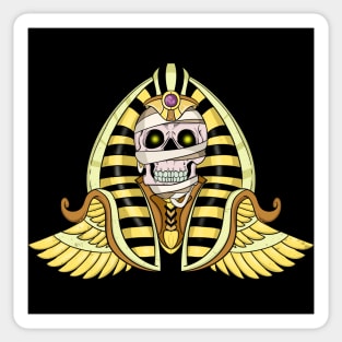 Golden Skull Mummy Sticker